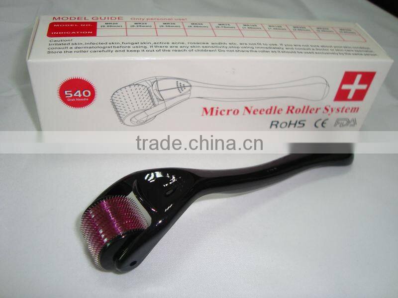 The most popular professional skin care derma roller 540 on sale with changed head