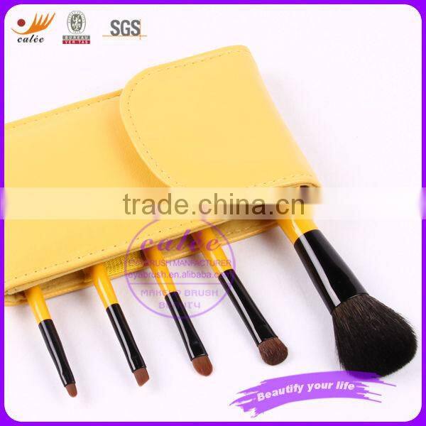 EYA 5pcs goat hair makeup brush set for girls