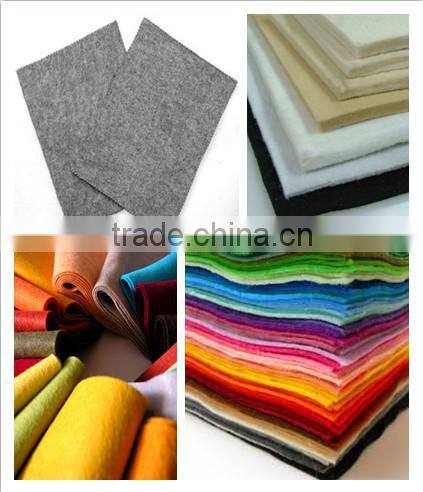 100% colored needled polyester felt fabric 0.5-50mm for craft