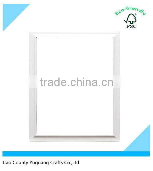Custom Bevel Wall Frame White Finish Wall Frame