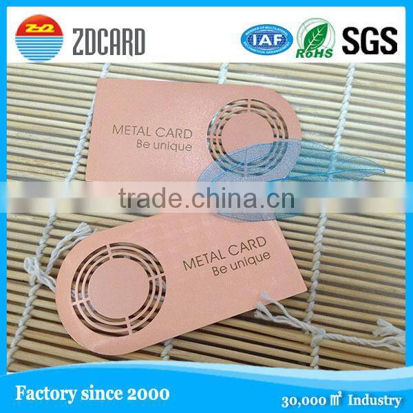 customized rose gold background metal club mebership card