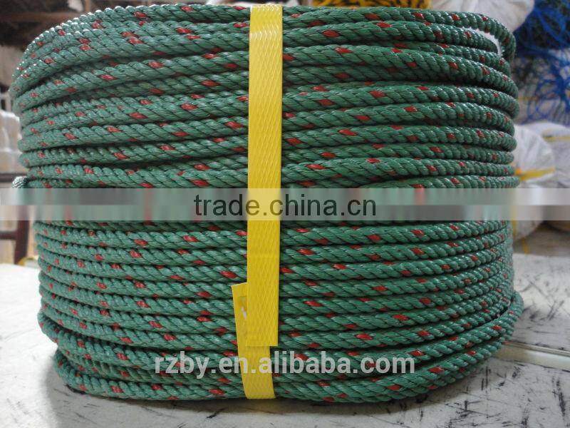 3, 4-strands colored nylon rope