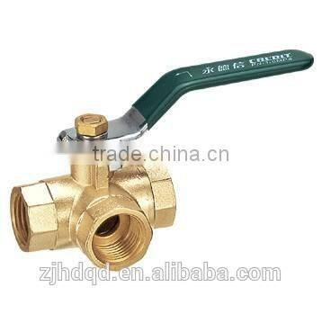high quality brass ball valve , 3 way ball valve ,good thickness with PN 15 20 25 32 40 50 ,1/4" 3/8" SIZE