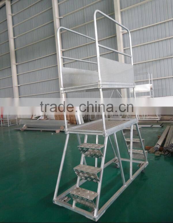 Family& Warehouse use ECO-friendly Aluminum alloy mobile platform, aluminum stairs