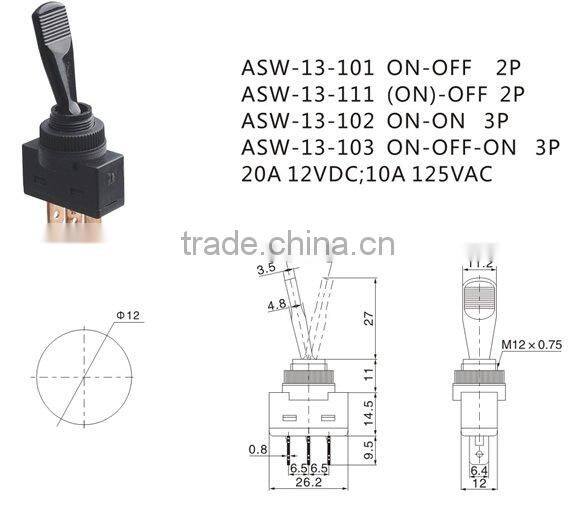 asw-13-101 abs toggle switch