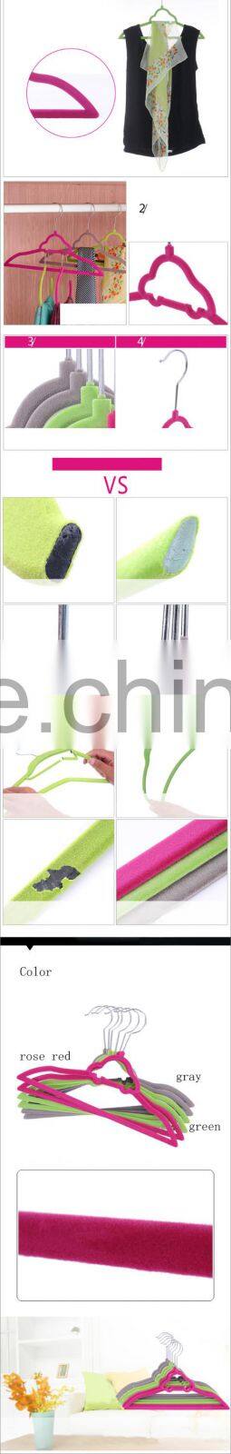 Non Slip Slim Clothes Hangers Velvet Flocking Closet Coat