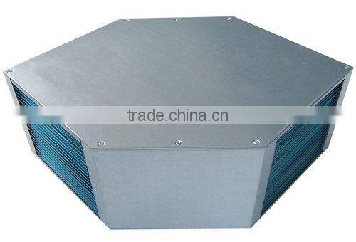 cross flow air exchange system heat exchanger for air handling unit with plates