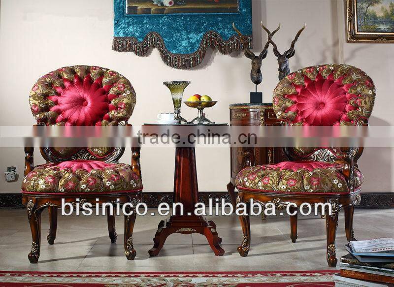 Arabia Elegant Style Living Room Single Chair,Fabric Sofa design,Antique Living Room Home Furniture,