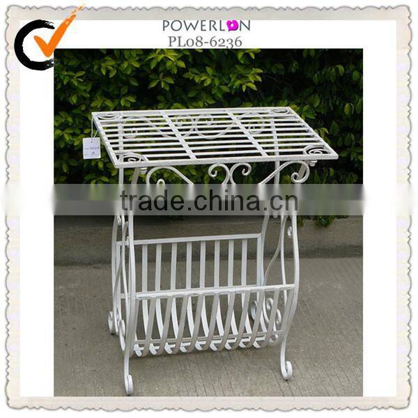 French magzine rack stainless steel lamp table