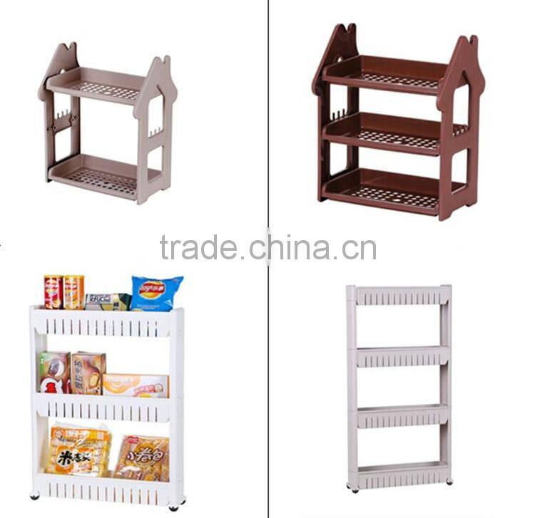 2-Shelf Shelving Unit Plastic Bathroom Shelf with two layers Organizer