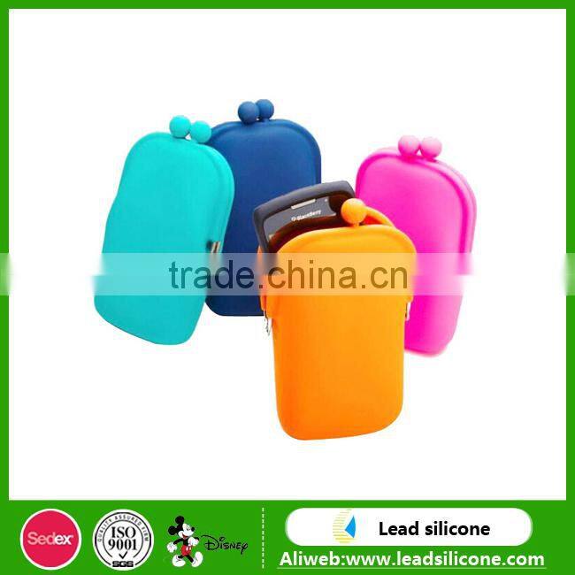 New design Fashion wholsale colorful silicone card holder wallet