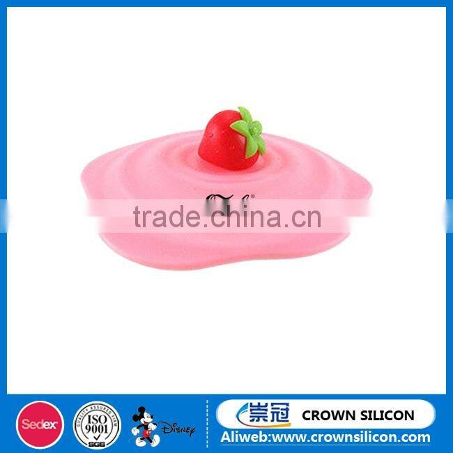 Custom Silicone Coffee Cup Lid, Eco-friendly Cute Shape Silicone Cup Cover