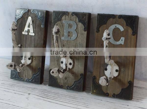 2016 decorative wall wooden hook for hanging