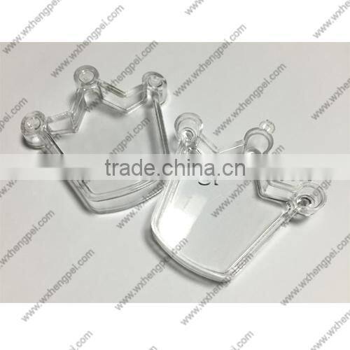 Cleverish portable cute transparent imperial crown plastic storage jewelry wedding box kit