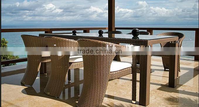 2017 Sigma all weather quickest delivery pe rattan cheap metal and glass dining table