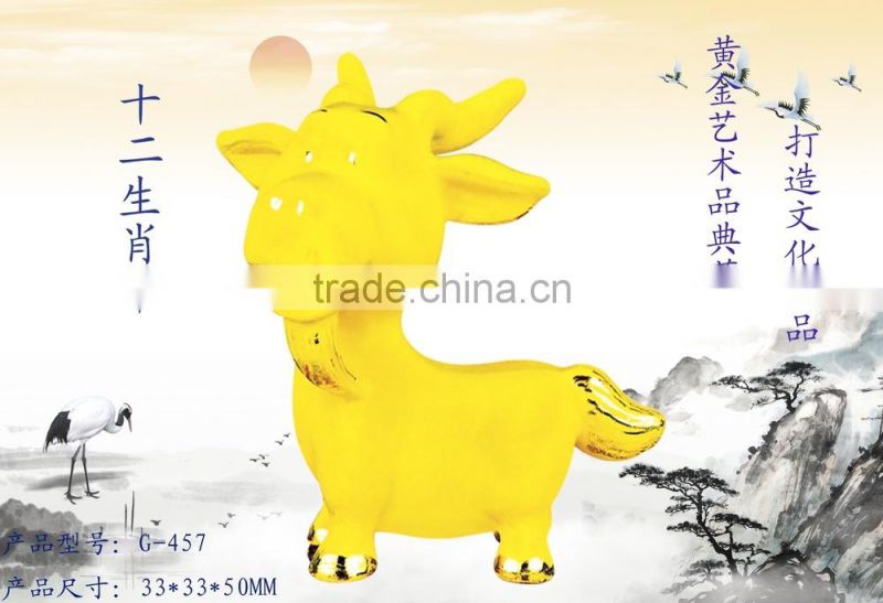 24k gold plated Decorative Double Pot