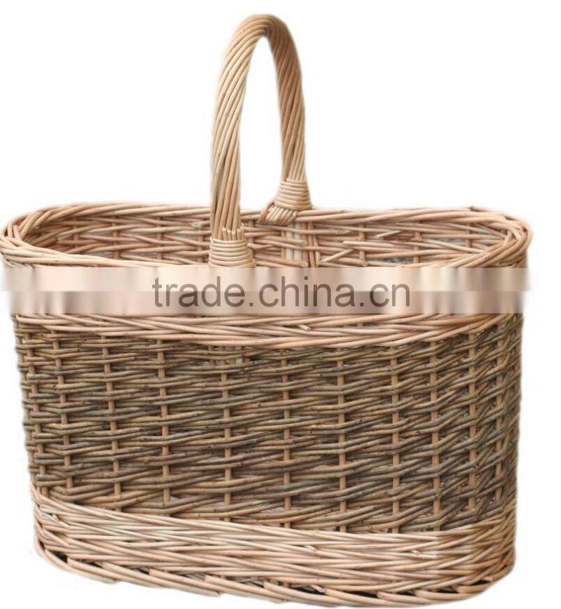 willow material cheap hand woven wire kitchen hamper basket