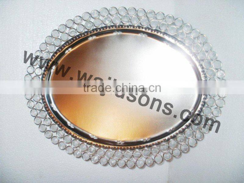 Decorative Floor crystal trays For Weddings