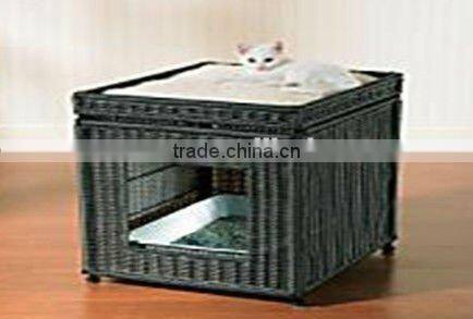 Rattan cat bed