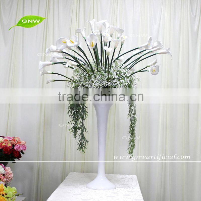 GNW FLW161116-001 Wedding decoration artificial dark pink to white ombre flower wall