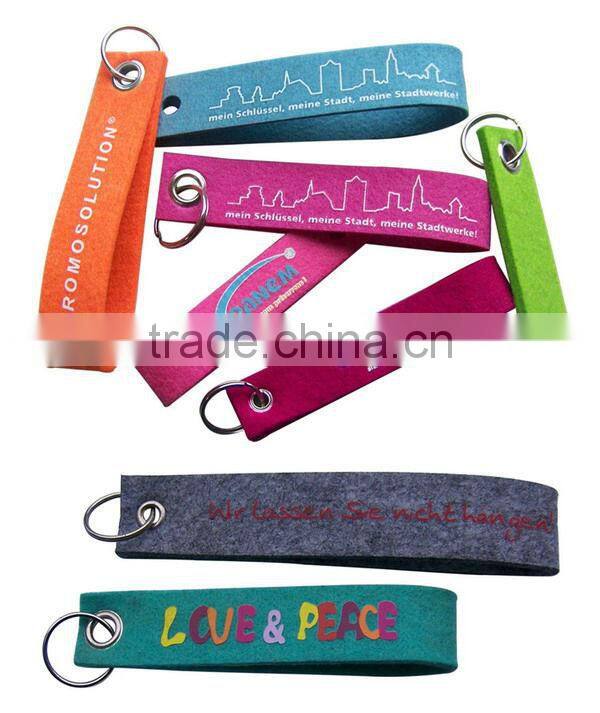 2017 fashion new nonwoven polyester felt custom print design your own key tag hotel room promotion gift OEM ODM China factory
