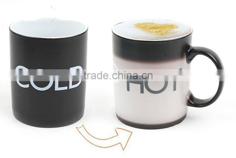 Customized Logo ceramic color changing coffee mugs