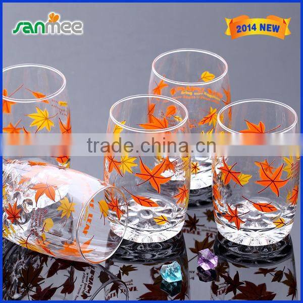 Mini And Clear Maple Leaf Drinking Glasses