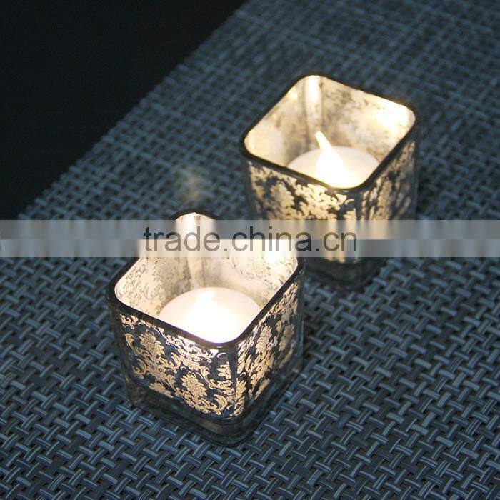 Square Glass Votive Romantic Candle Holders
