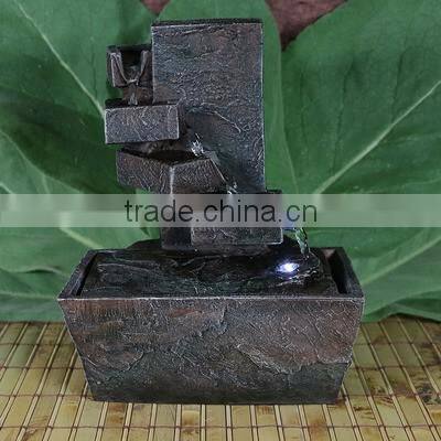 Spiral Staircase Tabletop Water Fountain with LED Light