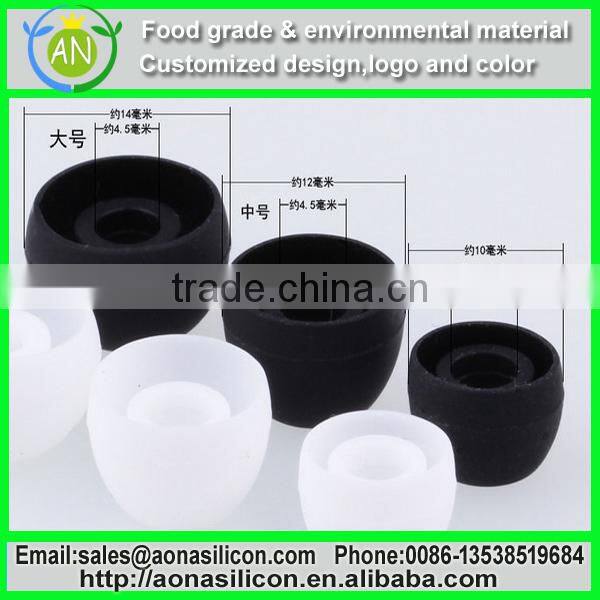 Food grade silicone material in ear headphone round case for mobile,MP3