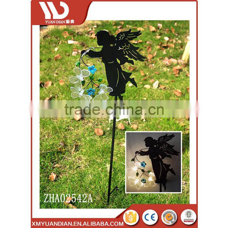 Black Shadow Fairy Silhouette Garden Stake Solar Light Garden