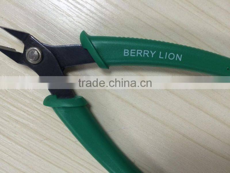 BERRYLION tool mini type 5'' wire flush cutting pliers with plastic handle
