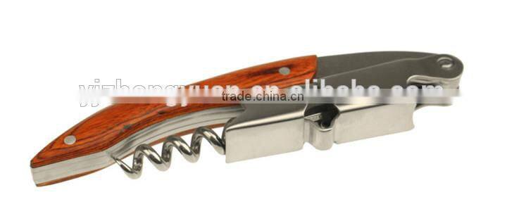 ZY-K1058 2017 new arrival wine opener corkscrew with wood handle