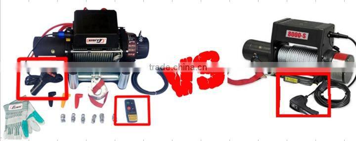 China 4x4 accessories winch wireless remote control 12v 24v