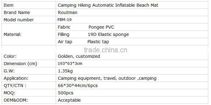 Outdoor Folding Padded Beach Mat Self Inflating Camping Matress