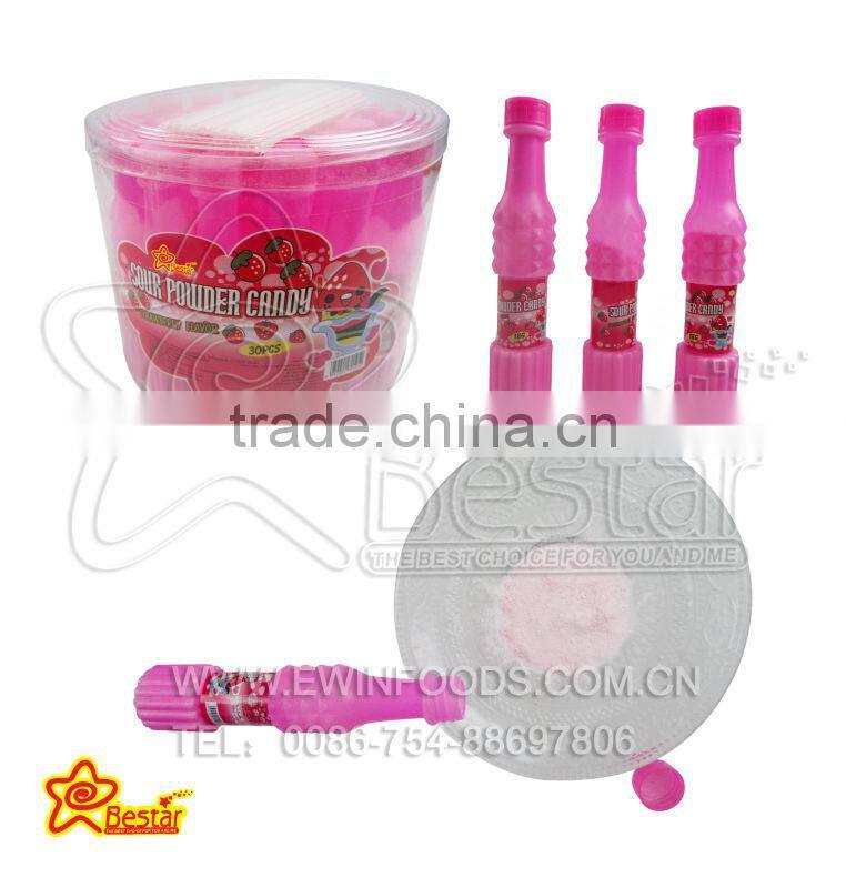 Strawberry Flavor Sour Powder Candy in Coke Bottle