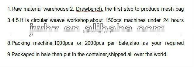 vegetables wholesale mesh bags, leno circular bags