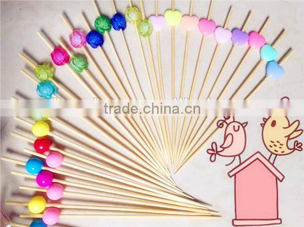 ZHUPING wooden ball beaded bamboo toothpicks fruit pick