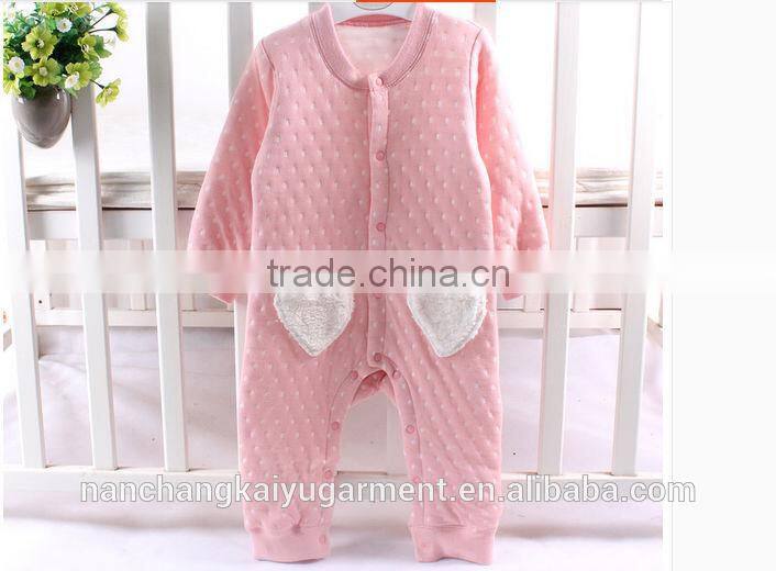 high quality winter organic cotton baby rompers
