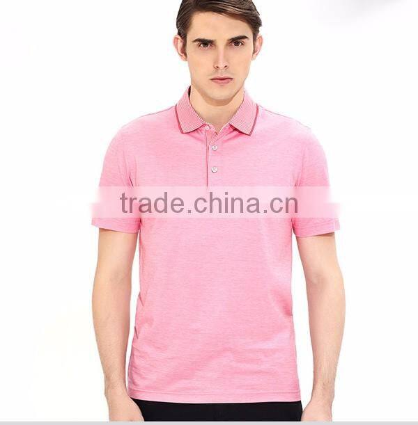 men 100% cotton pink polo shirts