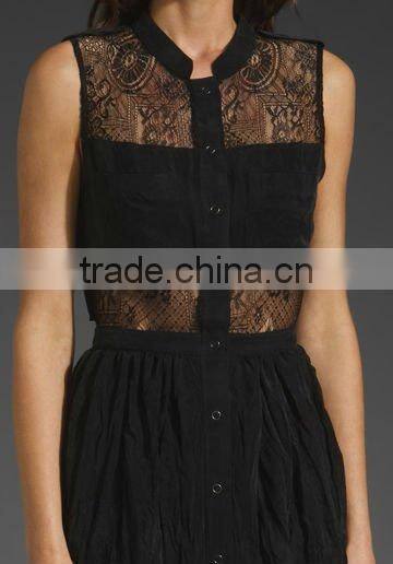 12DR082 FASHIONABLE DESIGN LACE DRESS SUMMER2012,HIGH QUALITY