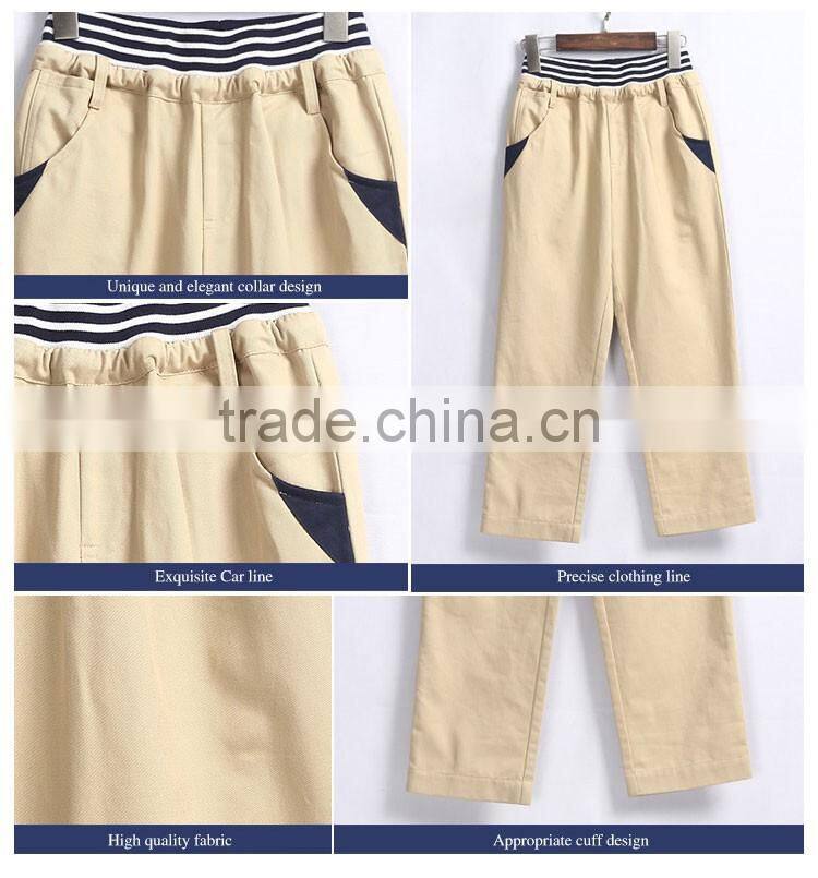 Wholesale OEM durable professional school uniform designs khaki pants