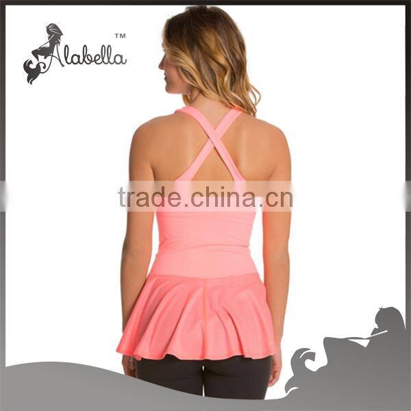 breathable wicking four way stretch soft yoga t shirts for women