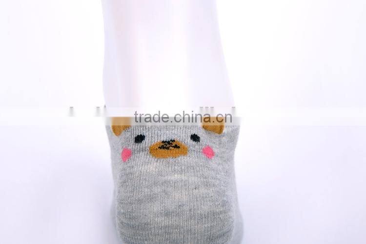 Wholesale 3D jacquard cartoon cute kid socks 100% cotton ankle socks