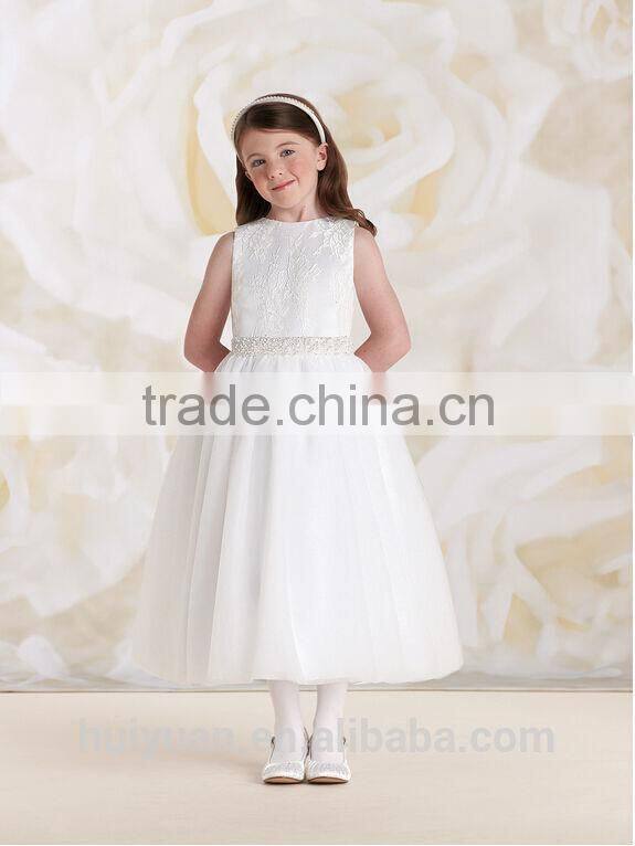 new high quality off shoulder lace baby gown winter girls dress