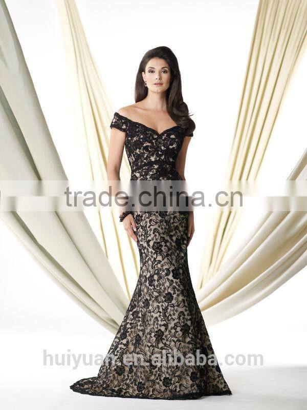 new cap sleeve lace mermaid vintage evening gown