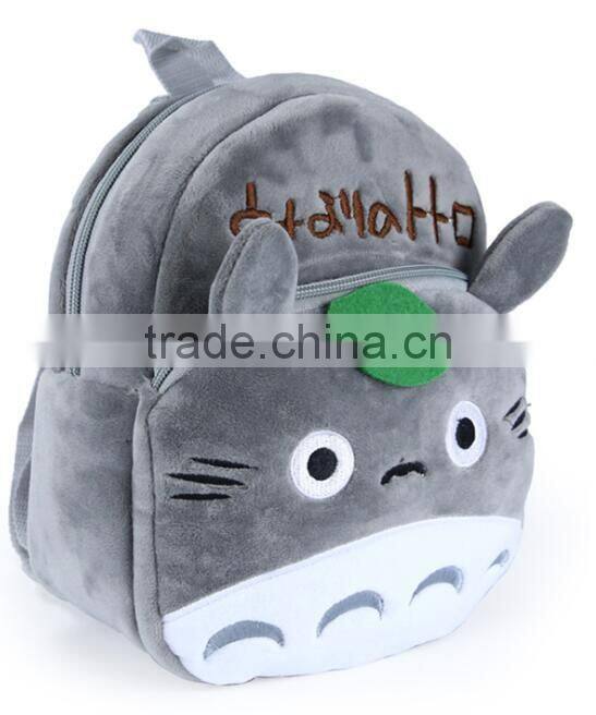 2016 Hot selling kids soft cartoon baby backpack animal image school bag
