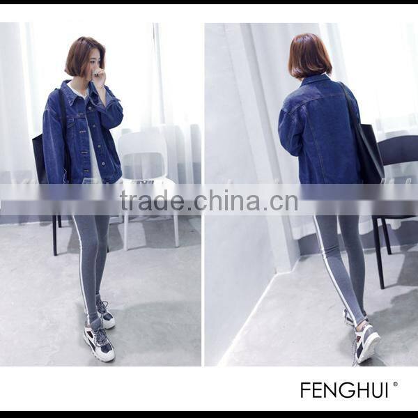 2015 the latest side stripe pattern and cotton leggings