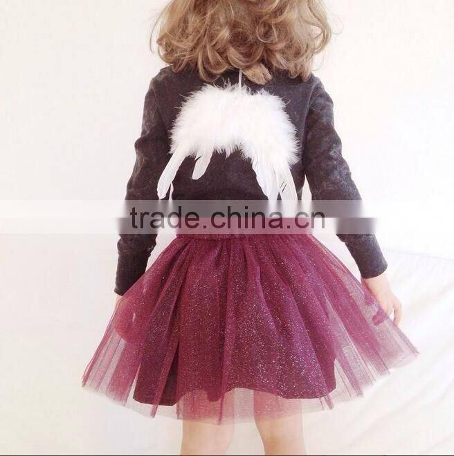 Rose Red Glitter Tutu Mother Daughter Matching Dress Summer New Style