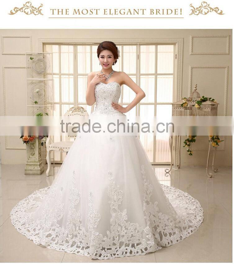 A Line Wedding Dresses Off Shoulder Pleated Lace Vintage Dress